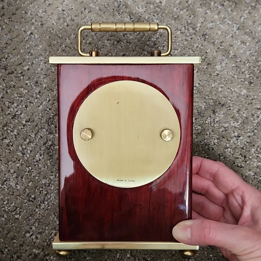 Red and Gold Desk Clock